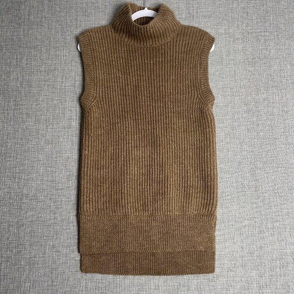 Salt Murphy Wool Sweater Womens Medium Brown Tan Top Sleeveless Alpaca Blend - Picture 11 of 11